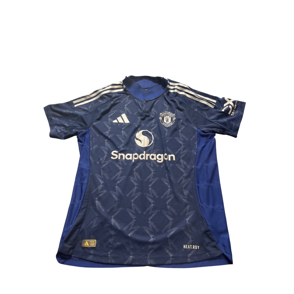 Adidas Manchester United Jersey Mens XL Blue Snapdragon Away Authentic HEAT.RDY